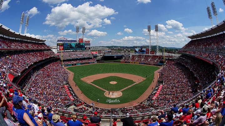 Jun 24, 2018; Cincinnati, OH, USA; A view of the ballpark during the game of the Chicago Cubs against the Cincinnati Reds in the middle of the seventh inning at Great American Ball Park. Mandatory Credit: Aaron Doster-Imagn Images Jun 24, 2018; Cincinnati, OH, USA; A view of the ballpark during the game of the Chicago Cubs against the Cincinnati Reds in the middle of the seventh inning at Great American Ball Park. Mandatory Credit: Aaron Doster-Imagn Images