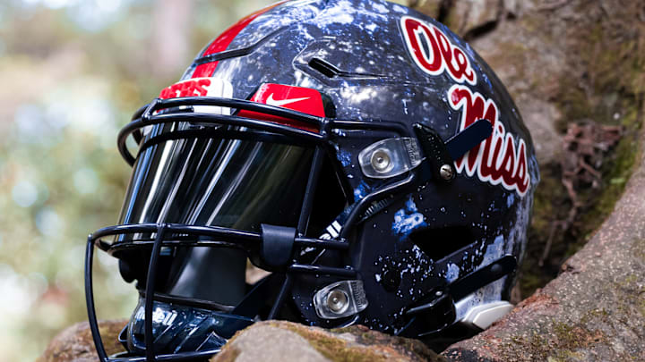 Ole Miss revealed new camouflage helmets on Wednesday.