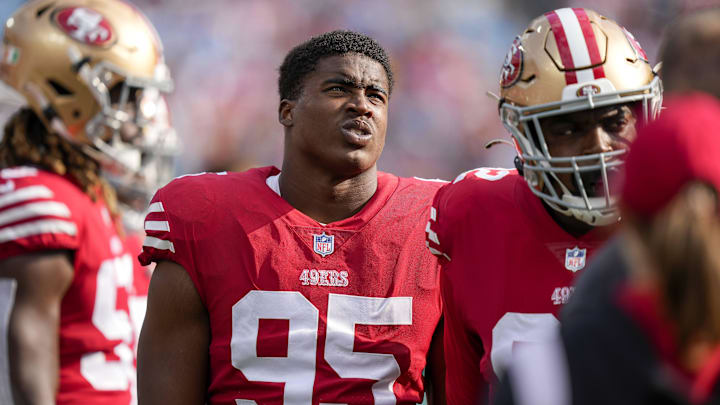 San Francisco 49ers defensive end Drake Jackson (95)