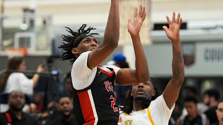 PSA Cardinals’ Dylan Mingo (2) shoots the ball during a game at Nike EYBL at the Memphis Sports & Events Center on Saturday, May 17, 2025. PSA Cardinals’ Dylan Mingo (2) shoots the ball during a game at Nike EYBL at the Memphis Sports & Events Center on Saturday, May 17, 2025.