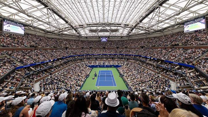 Sep 6, 2025; Flushing, NY, USA; A general view of the Arthur Ashe Stadium in Billie Jean King National Tennis Center. Mandatory Credit: Mike Frey-Imagn Images Sep 6, 2025; Flushing, NY, USA; A general view of the Arthur Ashe Stadium in Billie Jean King National Tennis Center. Mandatory Credit: Mike Frey-Imagn Images