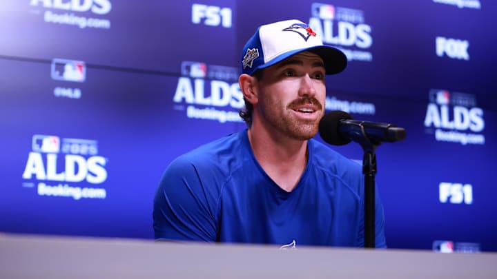 Shane Bieber talks to the media ahead of his Game 3 start