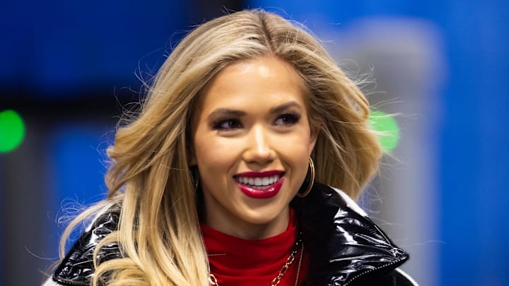 Jan 21, 2024; Orchard Park, New York, USA; Kansas City Chiefs team executive Gracie Hunt against the Buffalo Bills in the 2024 AFC divisional round game at Highmark Stadium. 