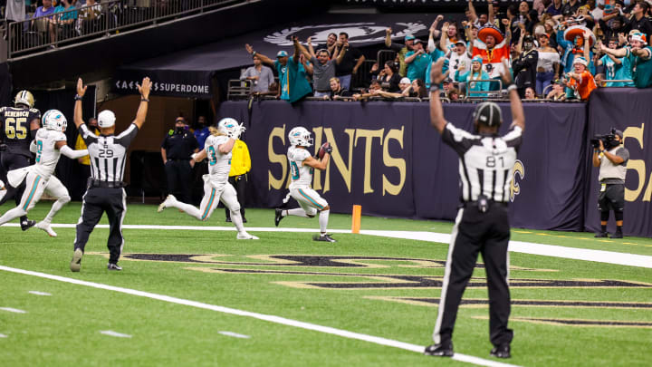 Nik Needham's pick-six at New Orleans in the 2021 season