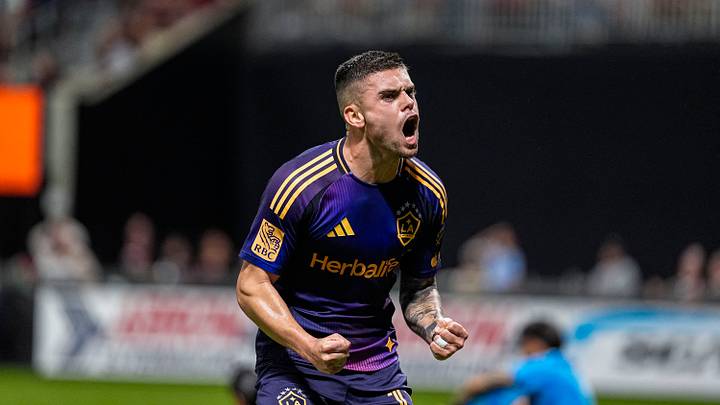 May 9, 2026; Atlanta, Georgia, USA; LA Galaxy midfielder Gabriel Pec (11) reacts after scoring his second goal of the match against Atlanta United during the second half at Mercedes-Benz Stadium. Mandatory Credit: Dale Zanine-Imagn Images May 9, 2026; Atlanta, Georgia, USA; LA Galaxy midfielder Gabriel Pec (11) reacts after scoring his second goal of the match against Atlanta United during the second half at Mercedes-Benz Stadium. Mandatory Credit: Dale Zanine-Imagn Images