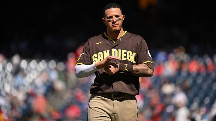 May 31, 2026; Washington, District of Columbia, USA; San Diego Padres third baseman Manny Machado (13) walks back to the dugout against the Washington Nationals during the eighth inning at Nationals Park. Mandatory Credit: Rafael Suanes-Imagn Images May 31, 2026; Washington, District of Columbia, USA; San Diego Padres third baseman Manny Machado (13) walks back to the dugout against the Washington Nationals during the eighth inning at Nationals Park. Mandatory Credit: Rafael Suanes-Imagn Images