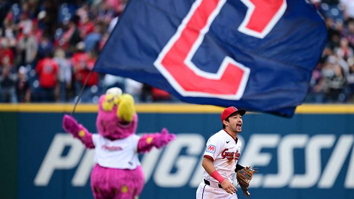 Sep 20, 2026; Cleveland, Ohio, USA; Cleveland Guardians left fielder Steven Kwan (38) celebrates after the guardians defeated the Athletics at Progressive Field. Mandatory Credit: David Dermer-Imagn Images Sep 20, 2026; Cleveland, Ohio, USA; Cleveland Guardians left fielder Steven Kwan (38) celebrates after the guardians defeated the Athletics at Progressive Field. Mandatory Credit: David Dermer-Imagn Images