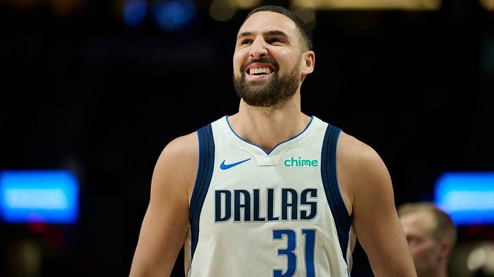 Mar 27, 2026; Portland, Oregon, USA; Dallas Mavericks guard Klay Thompson (31) Mandatory Credit: Troy Wayrynen-Imagn Images