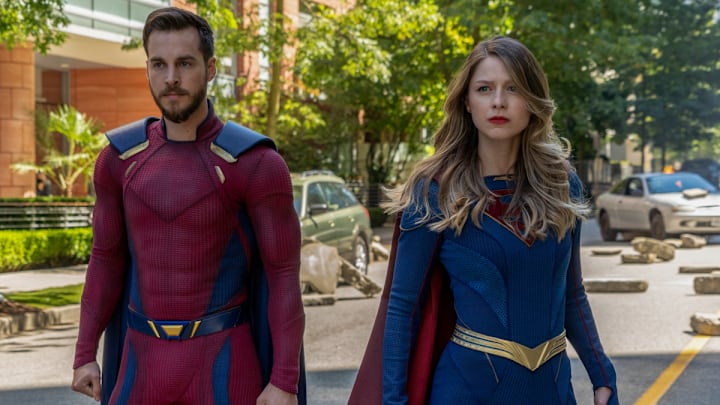 Supergirl -- “Kara” -- Image Number: SPG620a_0950r -- Pictured (L-R): Chris Wood as Mon-El and Melissa Benoist as Supergirl -- Photo: Colin Bentley/The CW -- © 2021 The CW Network, LLC. All Rights Reserved.