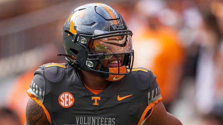 Tennessee wide receiver Braylon Staley (14) smiles during warm-ups before a NCAA football game between Tennessee Volunteers and New Mexico State Aggies at Neyland Stadium in Knoxville, Tenn., on Nov. 15, 2025. Tennessee wide receiver Braylon Staley (14) smiles during warm-ups before a NCAA football game between Tennessee Volunteers and New Mexico State Aggies at Neyland Stadium in Knoxville, Tenn., on Nov. 15, 2025.