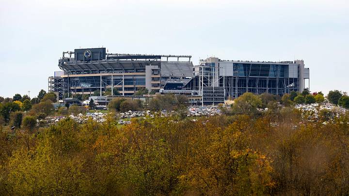 A general view of Beaver Stadium prior to the game between the Penn State Nittany Lions and USC Trojans. 