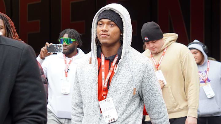 Tyler Atkinson visits OSU the day of the Ohio State Buckeyes' 38-15 win over the Indiana Hoosiers in an NCAA football game at Ohio Stadium in Columbus on Saturday, Nov. 23, 2024.