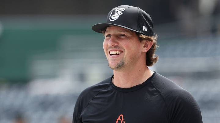 Apr 3, 2026; Pittsburgh, Pennsylvania, USA; Baltimore Orioles catcher Adley Rutschman (35) looks on before the game against the Pittsburgh Pirates at PNC Park. Mandatory Credit: Charles LeClaire-Imagn Images Apr 3, 2026; Pittsburgh, Pennsylvania, USA; Baltimore Orioles catcher Adley Rutschman (35) looks on before the game against the Pittsburgh Pirates at PNC Park. Mandatory Credit: Charles LeClaire-Imagn Images