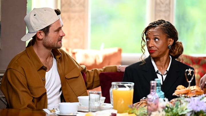 THE TRAITORS -- "All This Murderous Power" Episode 305 -- Pictured: (l-r) Dylan Efron, Danielle Reyes 