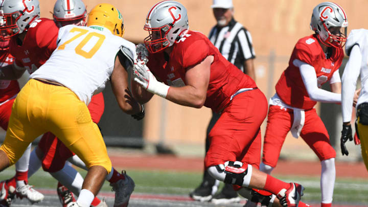 Carmel 6-7, 285-pound OT Jackson Lloyd, ranked the fourth best recruit overall in California, signed to the University of Alabama on 12-4-2024, the first day for the early signing period. 