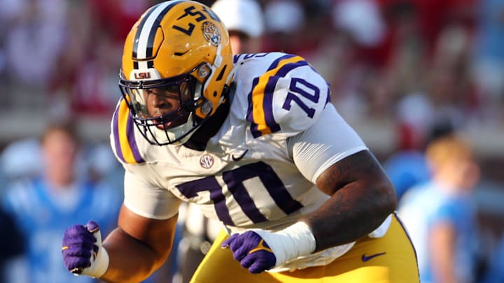 LSU Tigers offensive linemen Miles Frazier (70).