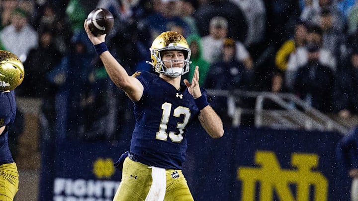 After an impressive first season as Notre Dame's starting quarterback, CJ Carr is eyeing a deep playoff run. After an impressive first season as Notre Dame's starting quarterback, CJ Carr is eyeing a deep playoff run.