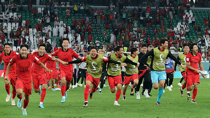 La Corea del Sud esulta dopo il passaggio del turno