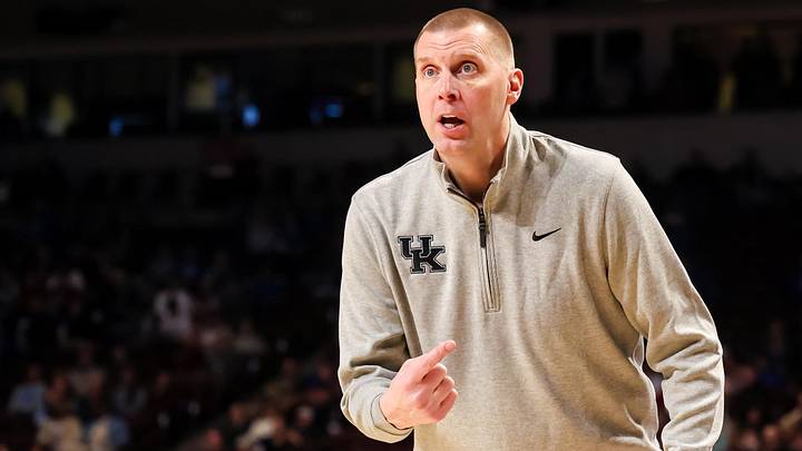 Feb 24, 2026; Columbia, South Carolina, USA; Kentucky Wildcats head coach Mark Pope directs his team against the South Carolina Gamecocks during the first half at Colonial Life Arena. Mandatory Credit: Jeff Blake-Imagn Images Feb 24, 2026; Columbia, South Carolina, USA; Kentucky Wildcats head coach Mark Pope directs his team against the South Carolina Gamecocks during the first half at Colonial Life Arena. Mandatory Credit: Jeff Blake-Imagn Images