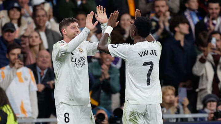 Valverde et Vinicius Jr, les deux meilleurs joueurs du Real Madrid ce soir face à Bilbao.