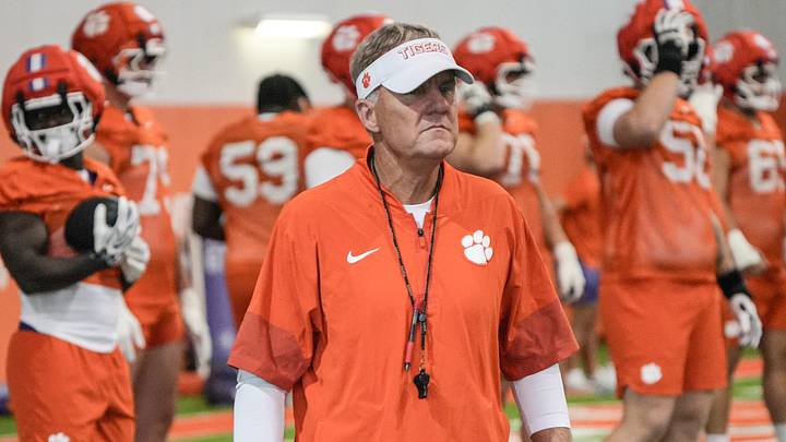 Clemson offensive coordinator Chad Morris revealed that he will be calling plays from the field in 2026. Clemson offensive coordinator Chad Morris revealed that he will be calling plays from the field in 2026.