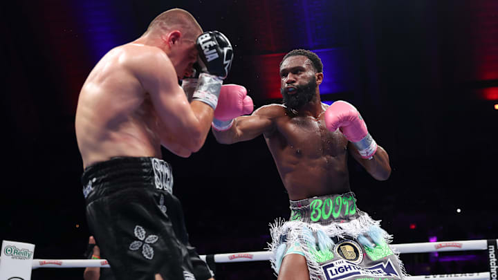 Jaron Ennis vs Eimantas Stanionis for the Ring Magazine, IBF World & WBA World Welterweight Titles. Jaron Ennis vs Eimantas Stanionis for the Ring Magazine, IBF World & WBA World Welterweight Titles.