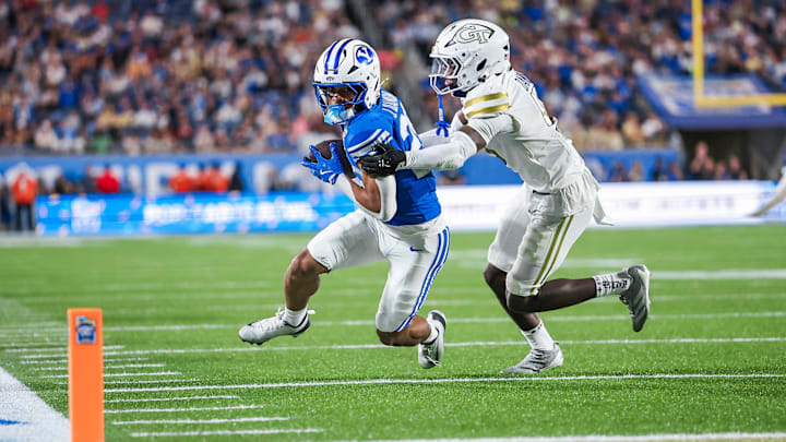 BYU RB Jovesa Damuni against Georgia Tech in the Pop-Tarts Bowl BYU RB Jovesa Damuni against Georgia Tech in the Pop-Tarts Bowl