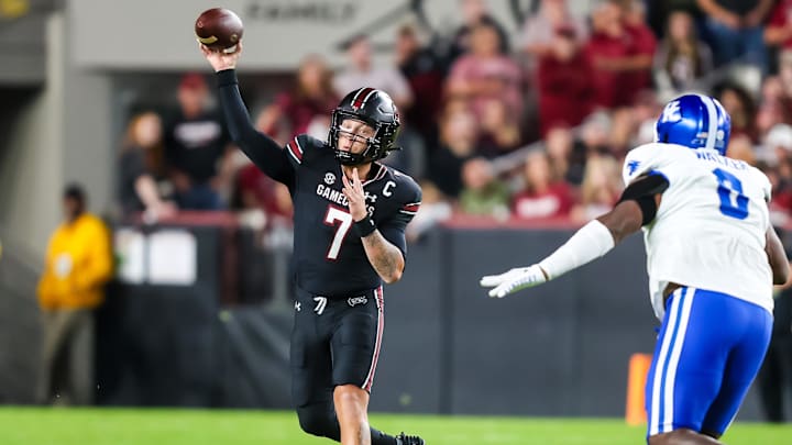 South Carolina football quarterback Spencer Rattler