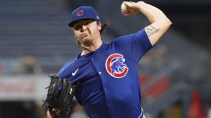 Aug 27, 2024; Pittsburgh, Pennsylvania, USA;  Chicago Cubs starting pitcher Justin Steele (35) delivers a pitch against the Pittsburgh Pirates during the fourth inning at PNC Park