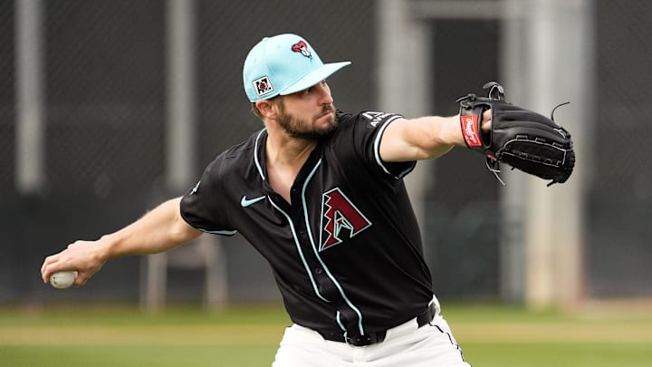 Arizona Diamondbacks pitcher Kendall Graveman during spring training workouts at Salt River Fields at Talking Stick on Feb. 17, 2025, in Scottsdale. Arizona Diamondbacks pitcher Kendall Graveman during spring training workouts at Salt River Fields at Talking Stick on Feb. 17, 2025, in Scottsdale.