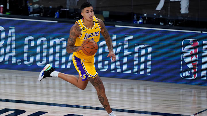 Kyle Kuzma en sus tiempos con Lakers