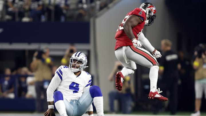 Dallas Cowboys QB Dak Prescott injured his thumb in Week 1 vs. the Tampa Bay Buccaneers and will reportedly be out several weeks following surgery.