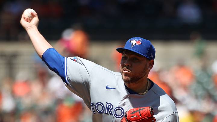 May 31, 2026; Baltimore, Maryland, USA; Toronto Blue Jays pitcher Yariel Rodriguez (29) throws during the seventh inning against the Baltimore Orioles at Oriole Park at Camden Yards. Mandatory Credit: Daniel Kucin Jr.-Imagn Images