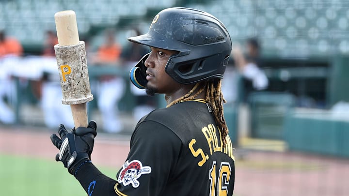 (FCL) Pirates' on deck Shalin Polanco. The Florida Complex League (FCL) Orioles played their first night game against the (FCL) Pirates at Sarasota's Ed Smith Stadium on Friday, July 15, 2022. Admission is free and you can bring your own food. For more up-coming games, check out the schedules of the Florida Complex League visit, mlb.com/orioles/spring-training/minor-leagues.

Sar Fcl Baseball 32