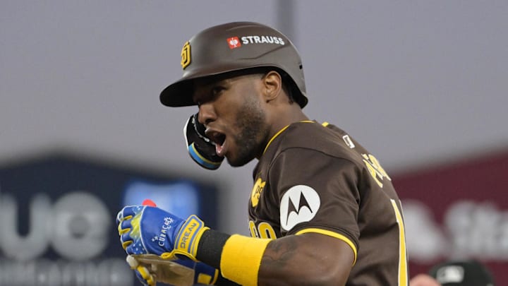 Atlanta Braves outfielder Jurickson Profar Atlanta Braves outfielder Jurickson Profar