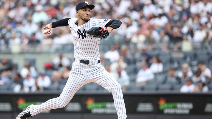 Jun 21, 2026; Bronx, New York, USA; New York Yankees starting pitcher Elmer Rodriguez (71) pitches in the first inning against the Cincinnati Reds at Yankee Stadium. Mandatory Credit: Wendell Cruz-Imagn Images Jun 21, 2026; Bronx, New York, USA; New York Yankees starting pitcher Elmer Rodriguez (71) pitches in the first inning against the Cincinnati Reds at Yankee Stadium. Mandatory Credit: Wendell Cruz-Imagn Images