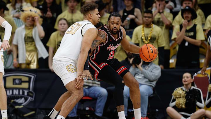 Houston graduate forward J'Wan Roberts (right)
