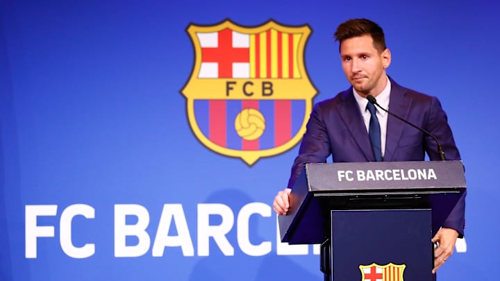 Lionel Messi of Barcelona Press Conference
