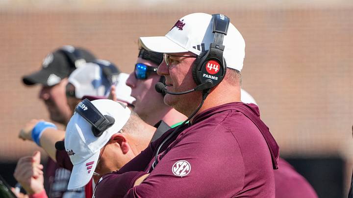 Oct 10, 2026; Columbia, Missouri, USA; Texas A&M Aggies head coach Mike Elko watches play against the Missouri Tigers during the first half of the game at Faurot Field at Memorial Stadium. Mandatory Credit: Denny Medley-Imagn Images Oct 10, 2026; Columbia, Missouri, USA; Texas A&M Aggies head coach Mike Elko watches play against the Missouri Tigers during the first half of the game at Faurot Field at Memorial Stadium. Mandatory Credit: Denny Medley-Imagn Images