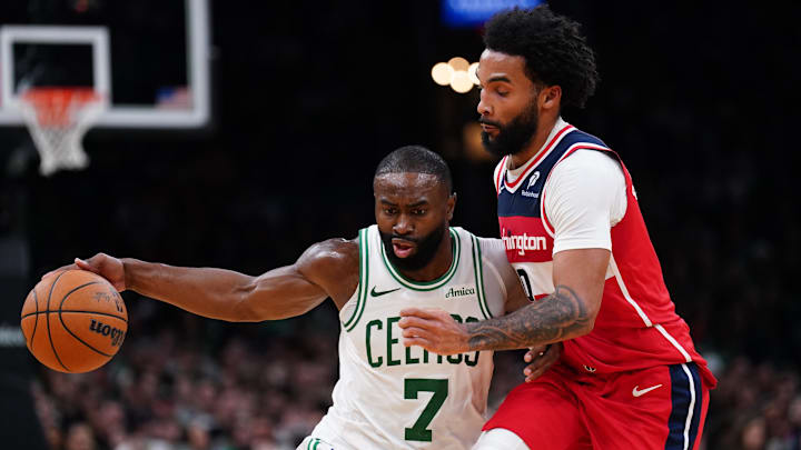 Jaylen Brown is averaging 27.7 points per game this season.