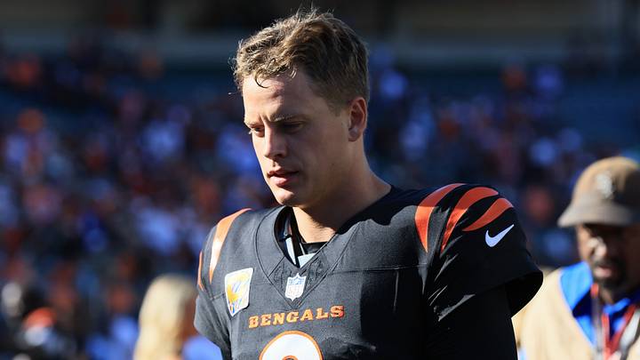 Oct 4, 2026; Cincinnati, Ohio, USA; Cincinnati Bengals quarterback Joe Burrow (9) walks off the field after the end of the game against the Jacksonville Jaguars at Paycor Stadium. Mandatory Credit: Katie Stratman-Imagn Images Oct 4, 2026; Cincinnati, Ohio, USA; Cincinnati Bengals quarterback Joe Burrow (9) walks off the field after the end of the game against the Jacksonville Jaguars at Paycor Stadium. Mandatory Credit: Katie Stratman-Imagn Images