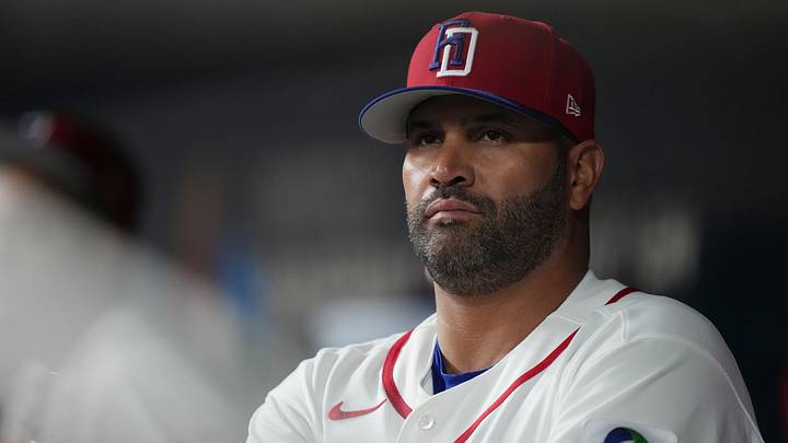 Mar 6, 2026; Miami, FL, United States; Dominican Republic manager Albert Pujols (5) looks out at the field before the game against Nicaragua at loanDepot Park. Mandatory Credit: Jim Rassol-Imagn Images Mar 6, 2026; Miami, FL, United States; Dominican Republic manager Albert Pujols (5) looks out at the field before the game against Nicaragua at loanDepot Park. Mandatory Credit: Jim Rassol-Imagn Images