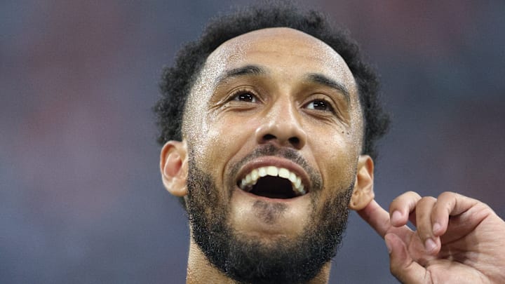 Pierre-Emerick Aubameyang, double buteur contre Aston Villa, est bel et bien de retour à l'OM. 