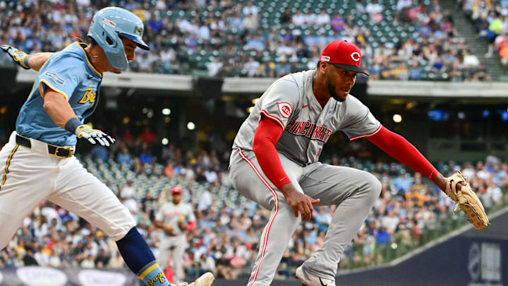 Cincinnati Reds starting pitcher Hunter Greene against the Milwaukee Brewers.