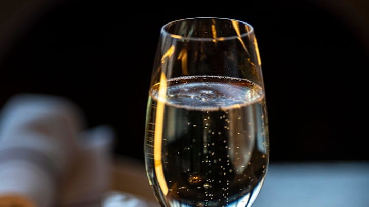 A glass of prosecco 