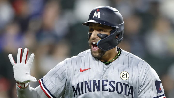 Sep 15, 2023; Chicago, Illinois, USA; Minnesota Twins third baseman Royce Lewis (23) round the bases
