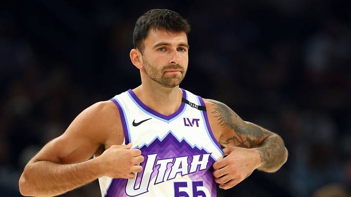 Mar 28, 2026; Phoenix, Arizona, USA; Utah Jazz guard John Konchar (55) against the Phoenix Suns at Mortgage Matchup Center. Mandatory Credit: Mark J. Rebilas-Imagn Images Mar 28, 2026; Phoenix, Arizona, USA; Utah Jazz guard John Konchar (55) against the Phoenix Suns at Mortgage Matchup Center. Mandatory Credit: Mark J. Rebilas-Imagn Images