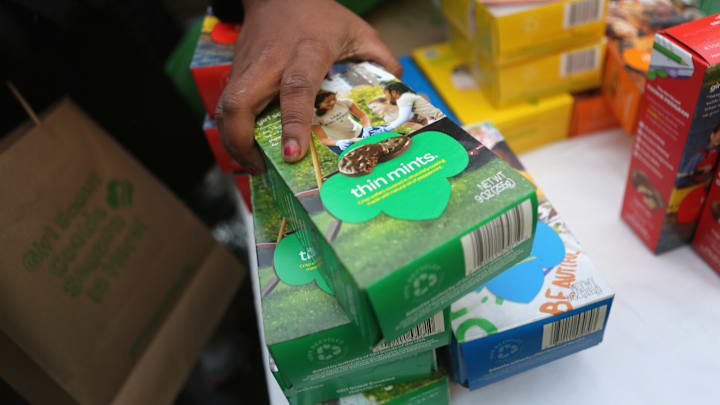 Girl Scouts Sell Cookies From Street Trucks In New York City
