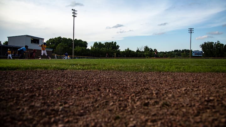 Davenport North bats against Davenport West during a Class 4A baseball game, Tuesday, July 14, 2020, at North High School in Davenport, Iowa.