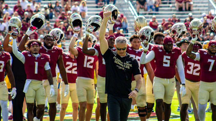 Head coach Mike Norvell leads Florida State into their matchup against the Pittsburgh Panthers on Oct. 11; the match up falls on his 44th birthday.